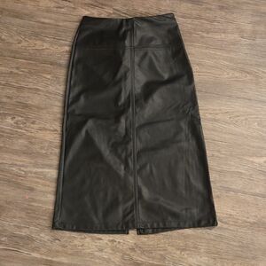a new day Sleek Black Pencil Skirt